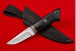 Нож Засапожный малый (95Х18, литье мельхиор, чёрный граб)